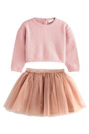 Pink 2pc Jumper And Mesh Skirt Set (3mths-7yrs) - Image 5 of 7