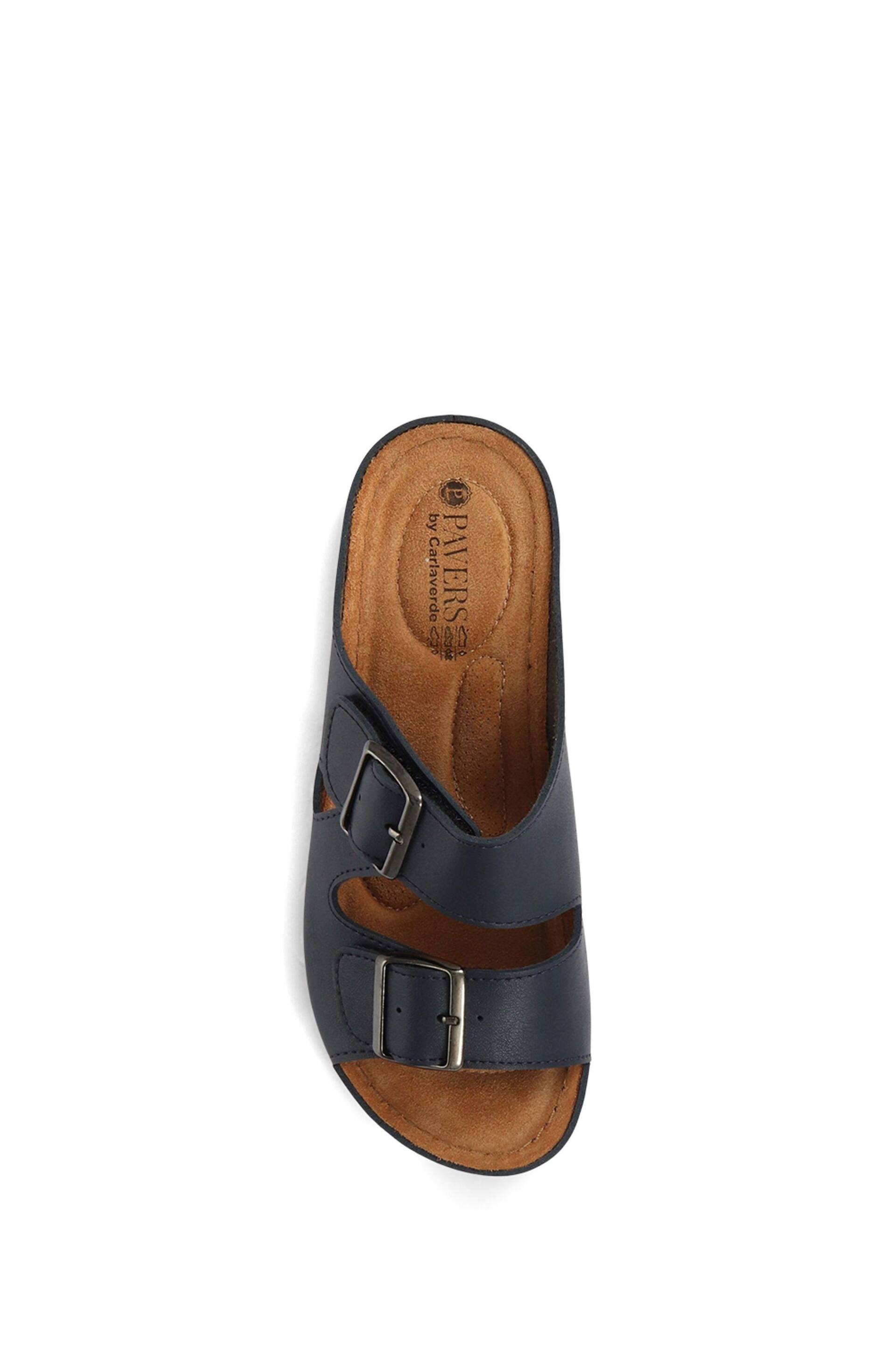 Pavers Adjustable Black Mule Sandals - Image 4 of 5