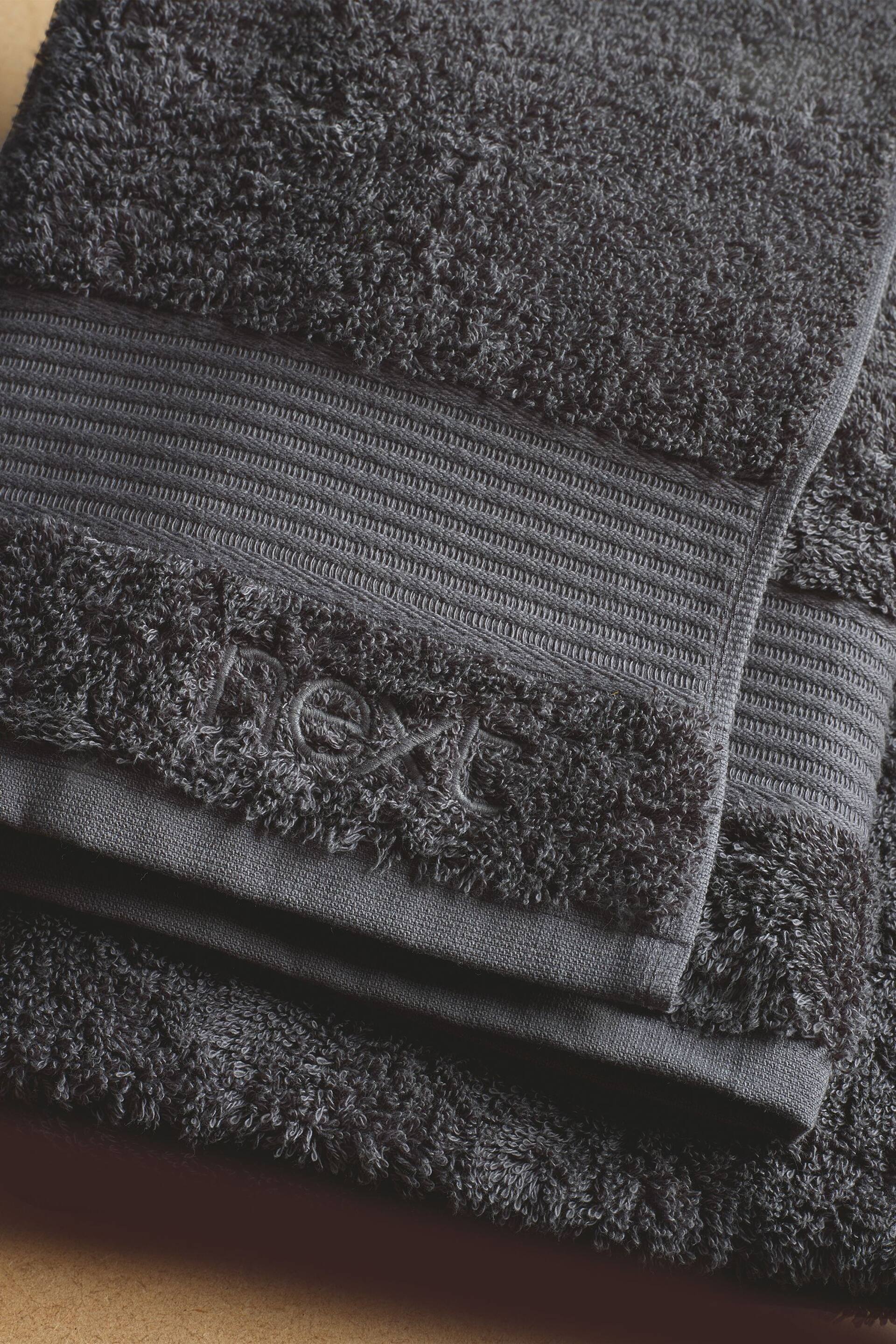 Grey Charcoal Egyptian Cotton Towel - Image 2 of 4
