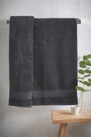Grey Charcoal Egyptian Cotton Towel - Image 3 of 4