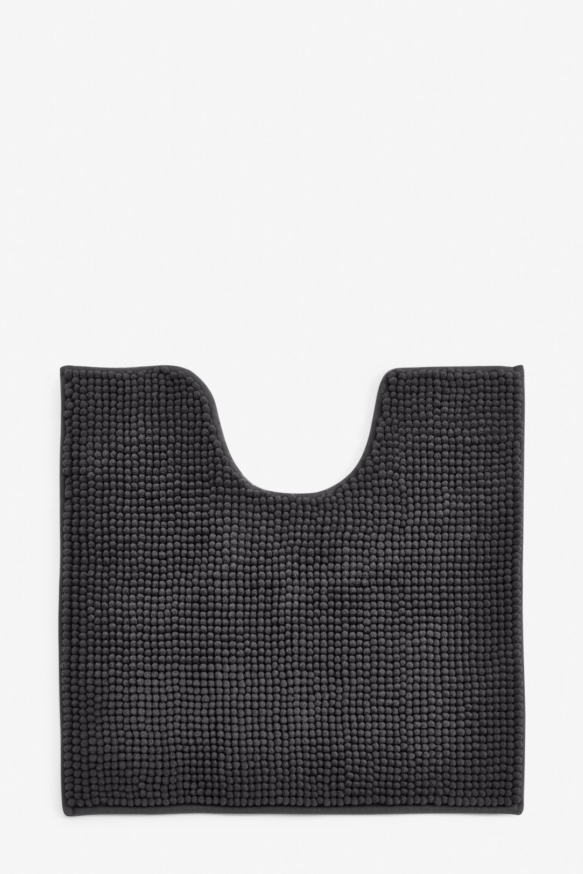 Dark Charcoal Grey Bobble Pedestal Bath Mat - Image 2 of 3