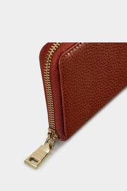 OSPREY LONDON Red The Collier Leather Zip-Round Purse - Image 3 of 4