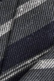 Reiss Navy Lagoon Silk Textured Stripe Tie - Image 5 of 5