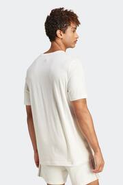 adidas White Sportswear Essentials Single Jersey Linear Embroidered Logo T-Shirt - Image 2 of 6