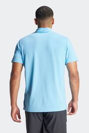 adidas Light Blue Train Essentials Training Polo Shirt - Image 3 of 7