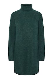PIECES Green Roll Neck Knitted Jumper Dress - Image 5 of 5