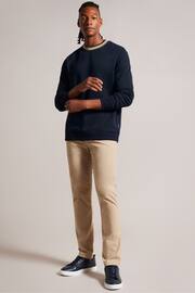 Ted Baker Blue Zylem Long Sleeve Regular Soft Touch Sweatshirt - Image 4 of 7