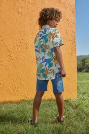 Cream Palm Junior Short Sleeve Printed Shirt (3-16yrs) - Image 5 of 5