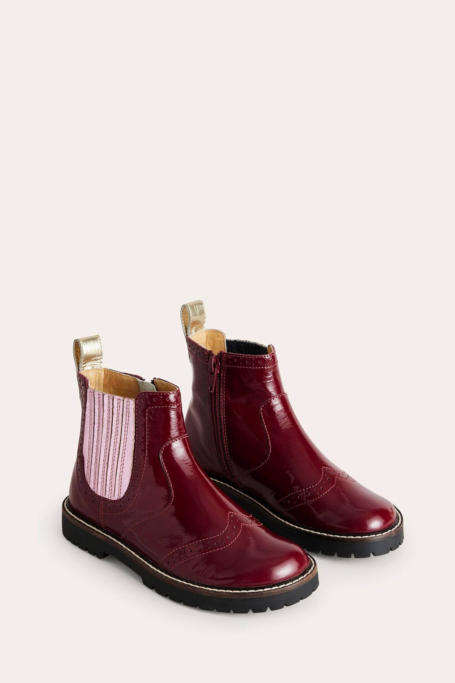 Boden Red Leather Chelsea Boots - Image 2 of 4
