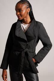 Ted Baker Black Rosemia Padded Short Wrap Coat - Image 1 of 6