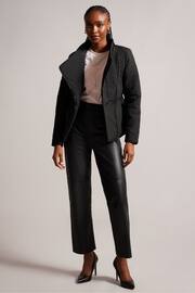 Ted Baker Black Rosemia Padded Short Wrap Coat - Image 3 of 6