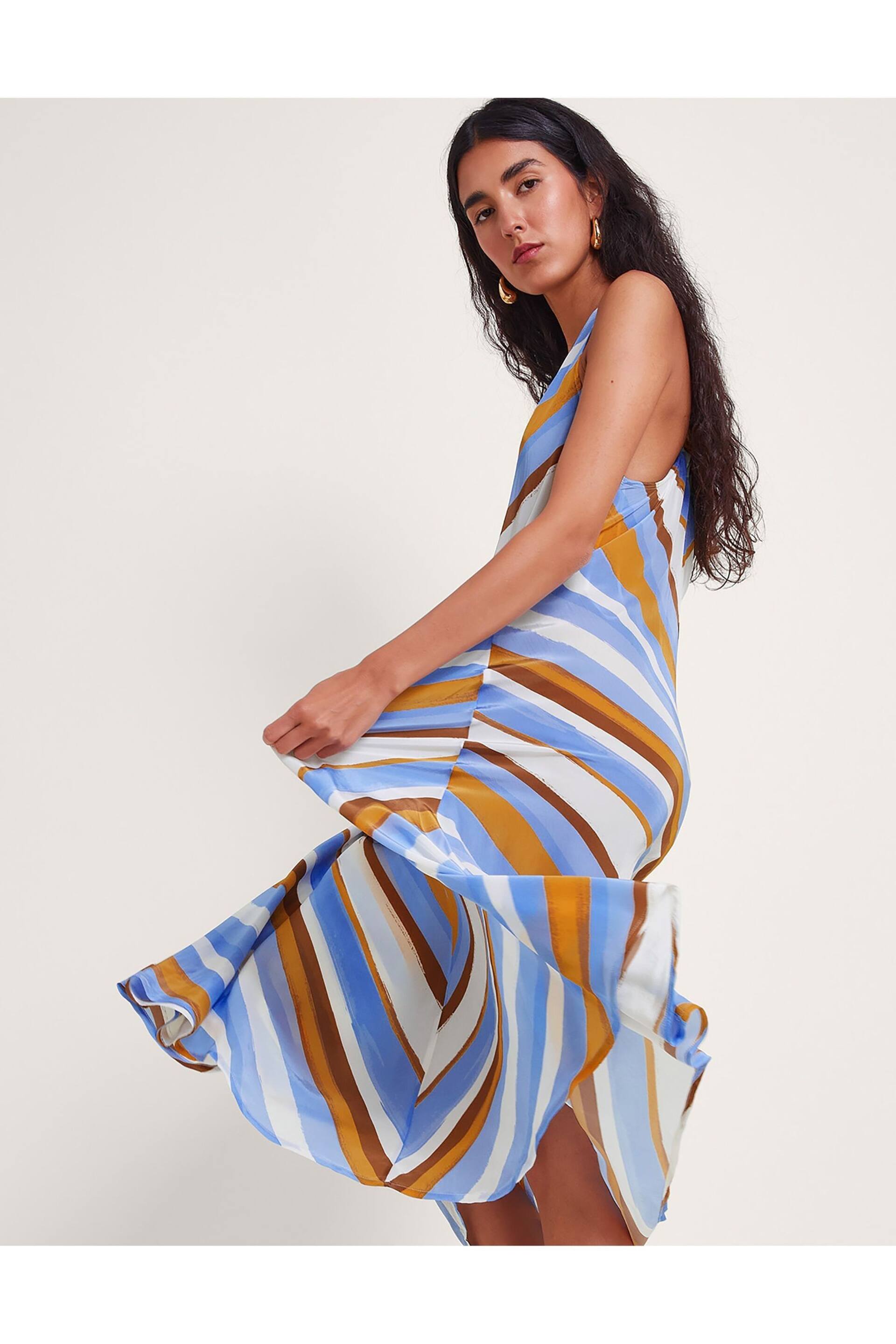 Monsoon Blue Byrdie Stripe Dress - Image 3 of 5