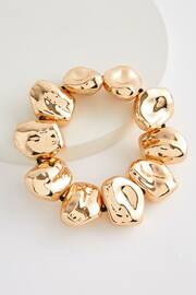 Gold Tone Pebble Stretch Bracelet - Image 5 of 6