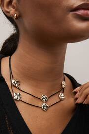 Black Cord Multirow Necklace - Image 1 of 4