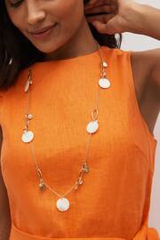 Gold Tone Shell Drop Long Rope Necklace - Image 1 of 4