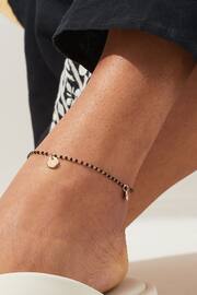 Gold Tone Beaded Disc Anklet - Image 2 of 4