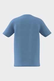 adidas Navy Blue Essentials 3-Stripes Cotton T-Shirt - Image 10 of 16