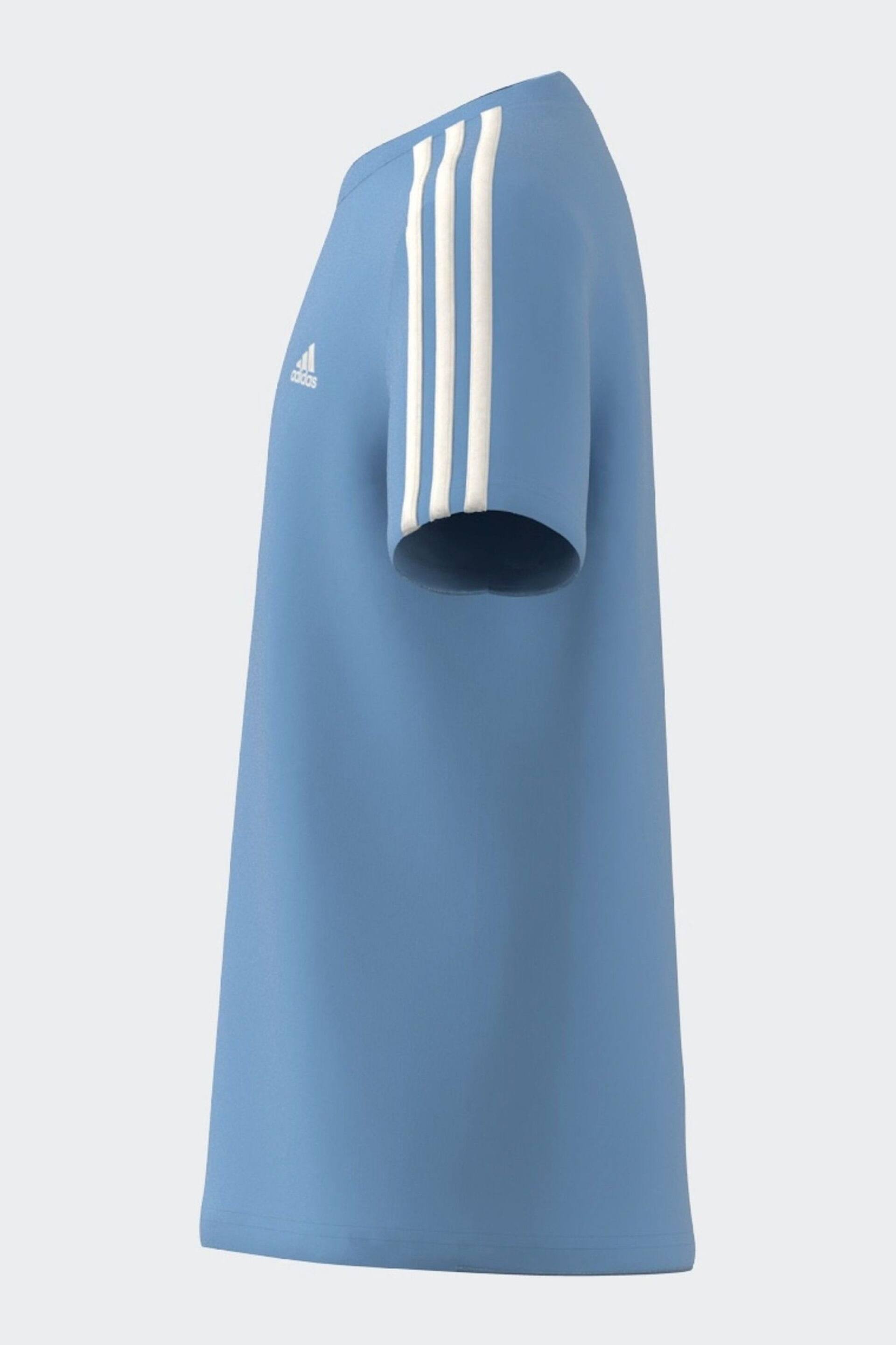 adidas Navy Blue Essentials 3-Stripes Cotton T-Shirt - Image 12 of 16