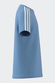 adidas Navy Blue Essentials 3-Stripes Cotton T-Shirt - Image 14 of 16