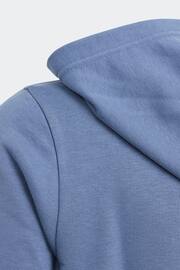 adidas Blue Sportswear Essentials Two-Coloured Big Logo Cotton Hoodie - Image 3 of 4