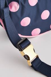 Cath Kidston Navy Blue Spot Round Mini Shoulder Bag - Image 6 of 9