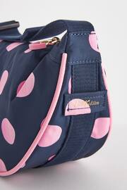 Cath Kidston Navy Blue Spot Round Mini Shoulder Bag - Image 8 of 9