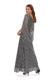Gina Bacconi Natural Joanna Metallic Sequin Knit Maxi Dress - Image 2 of 5