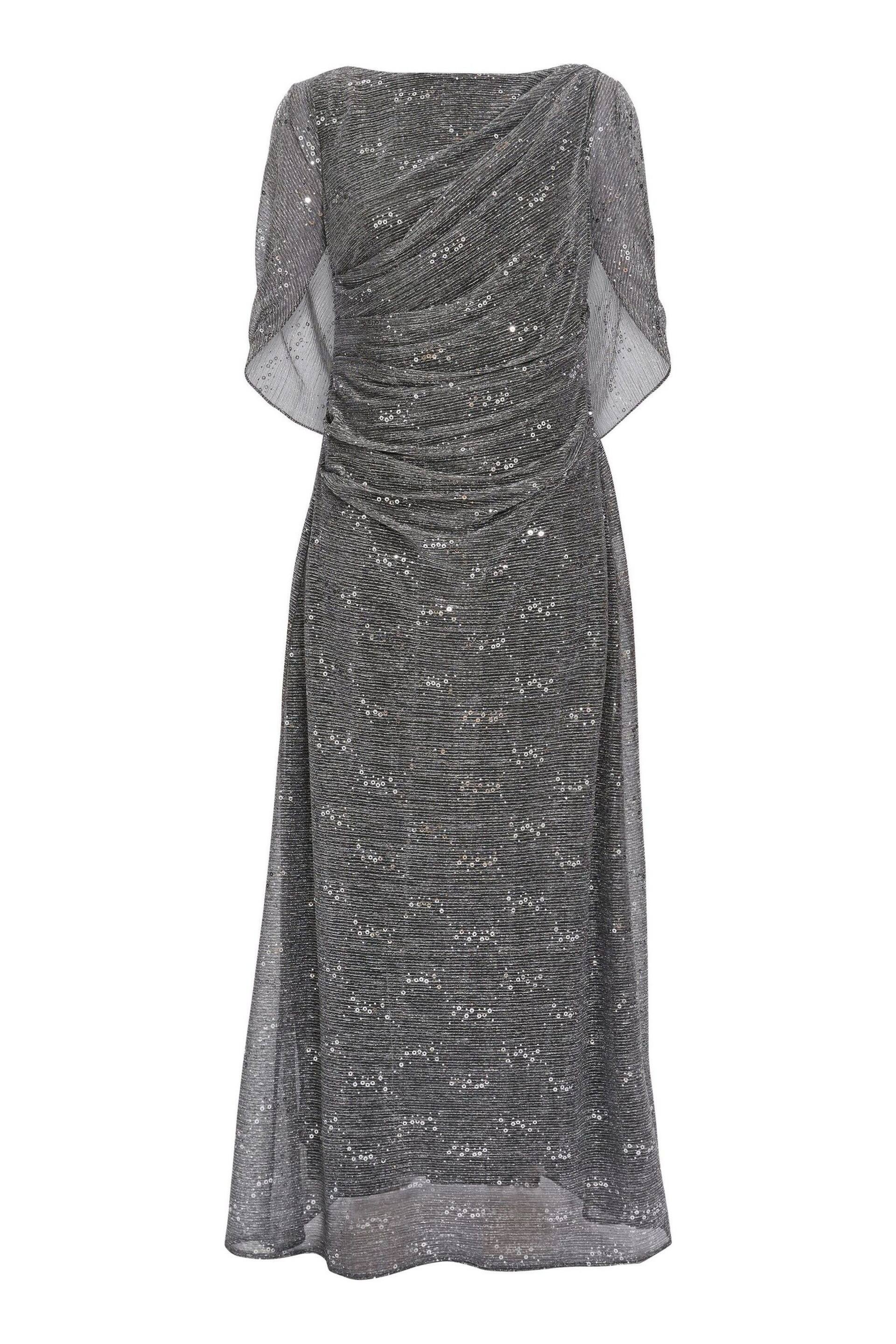 Gina Bacconi Natural Joanna Metallic Sequin Knit Maxi Dress - Image 5 of 5