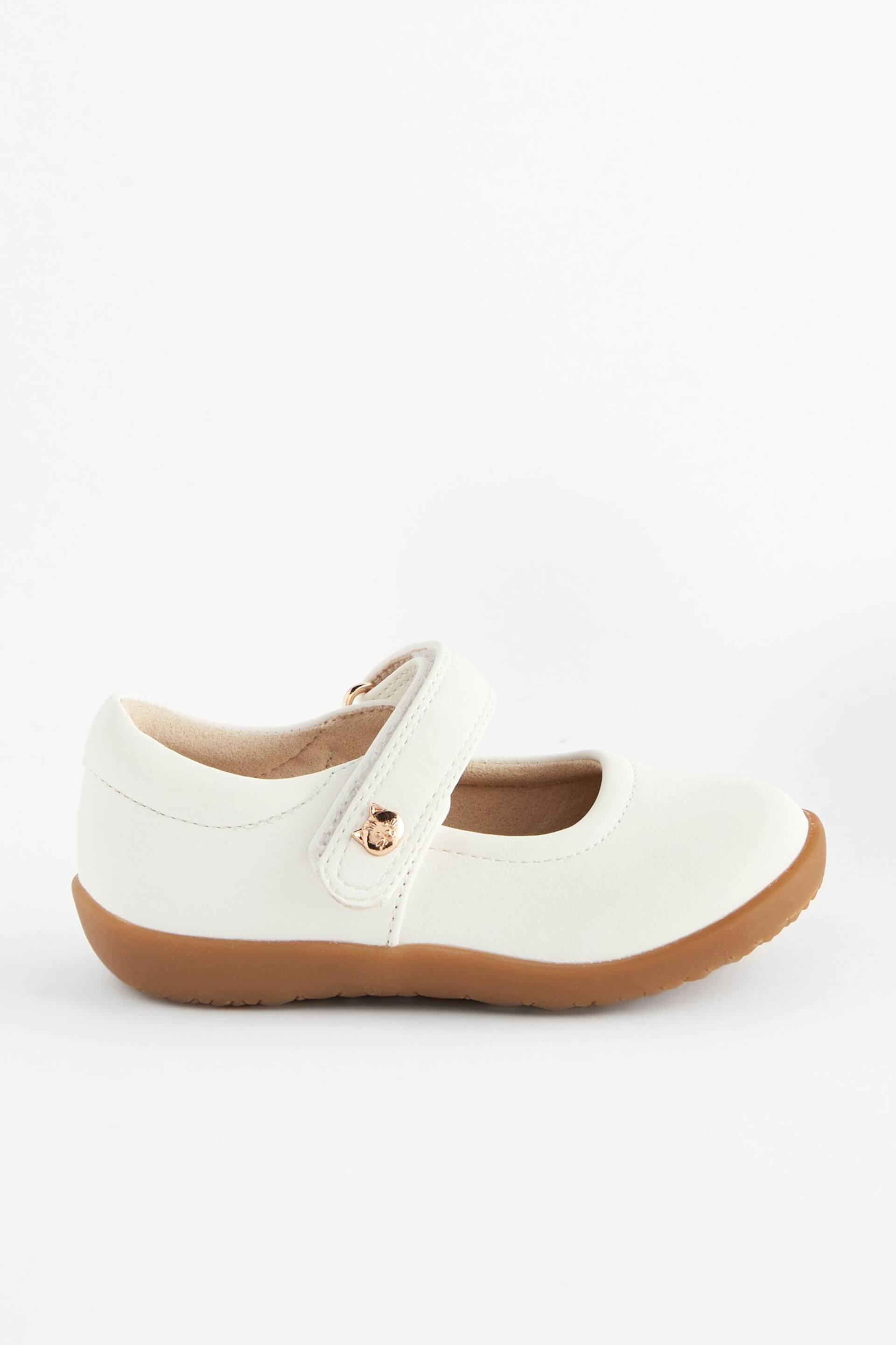 White Standard Fit (F) First Walker Mary Jane Shoes - Image 2 of 5