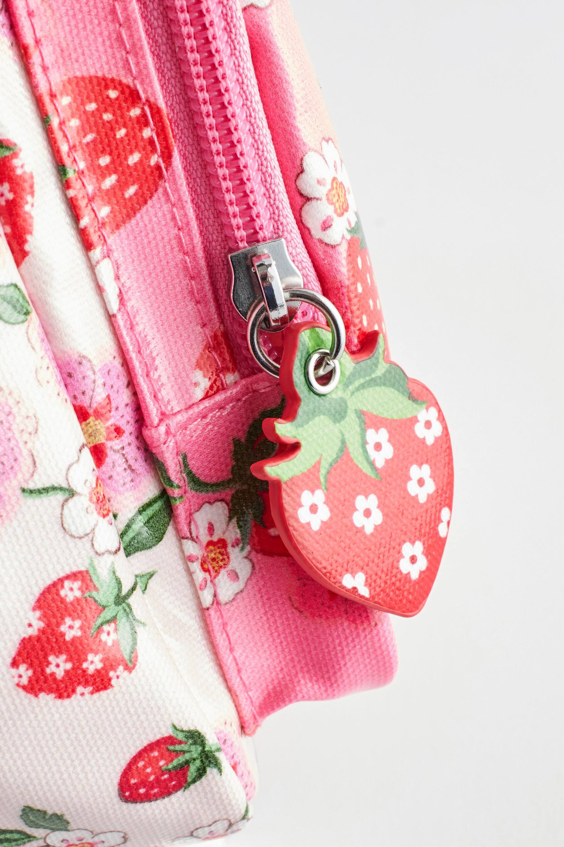 Cath Kidston Pink Strawberry Medium Backpack - Image 7 of 9