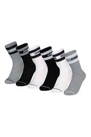 Converse Grey Crew Sock 6 Pack - Image 1 of 3