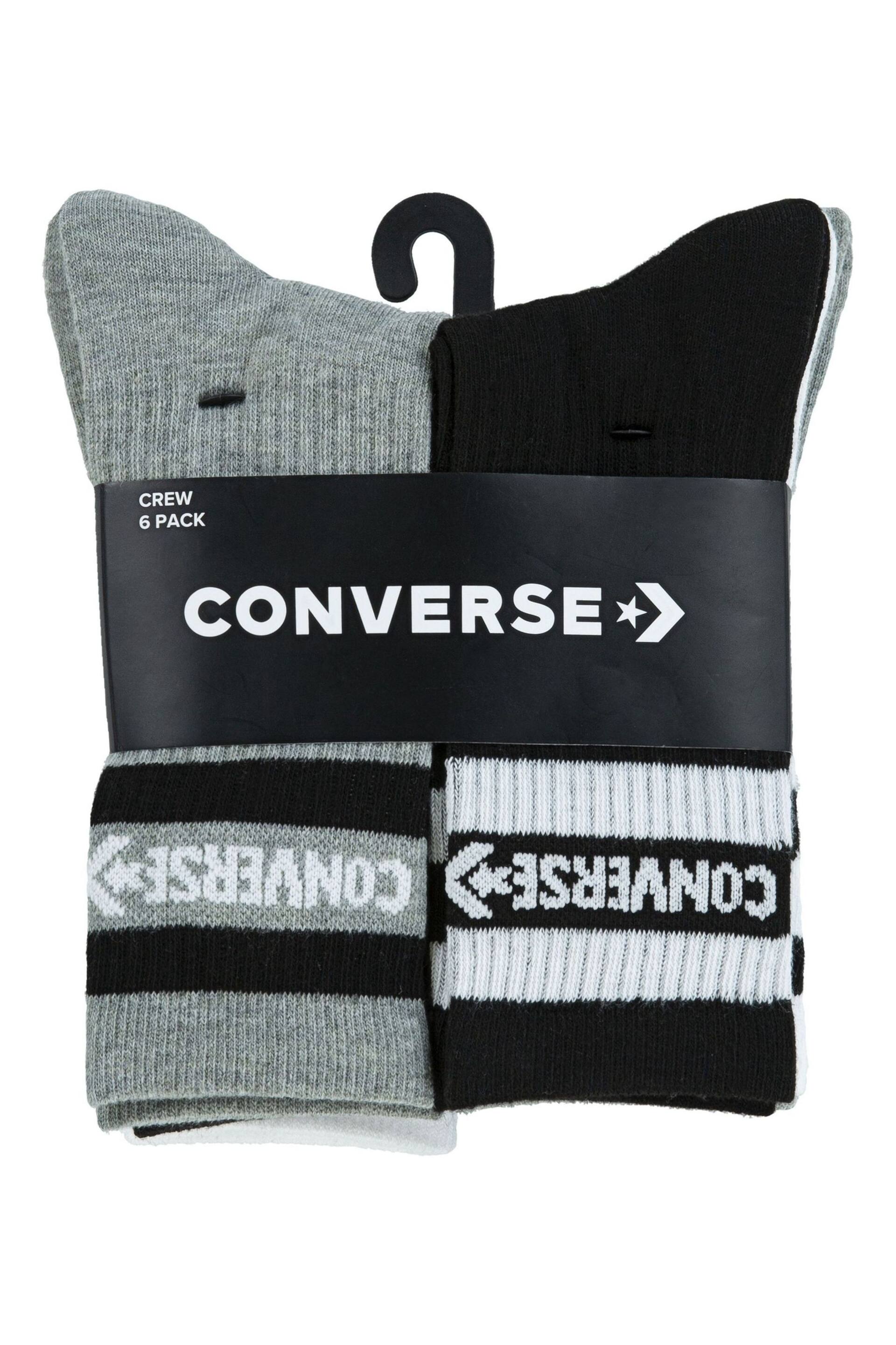 Converse Grey Crew Sock 6 Pack - Image 3 of 3