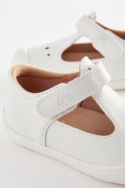 White Wide Fit (G) Crawler T-Bar Shoes - Image 4 of 5