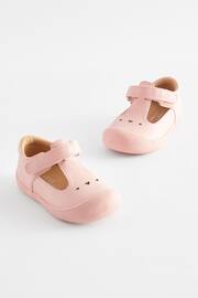 Pink Wide Fit (G) Crawler T-Bar Shoes - Image 1 of 5