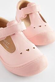 Pink Wide Fit (G) Crawler T-Bar Shoes - Image 3 of 5