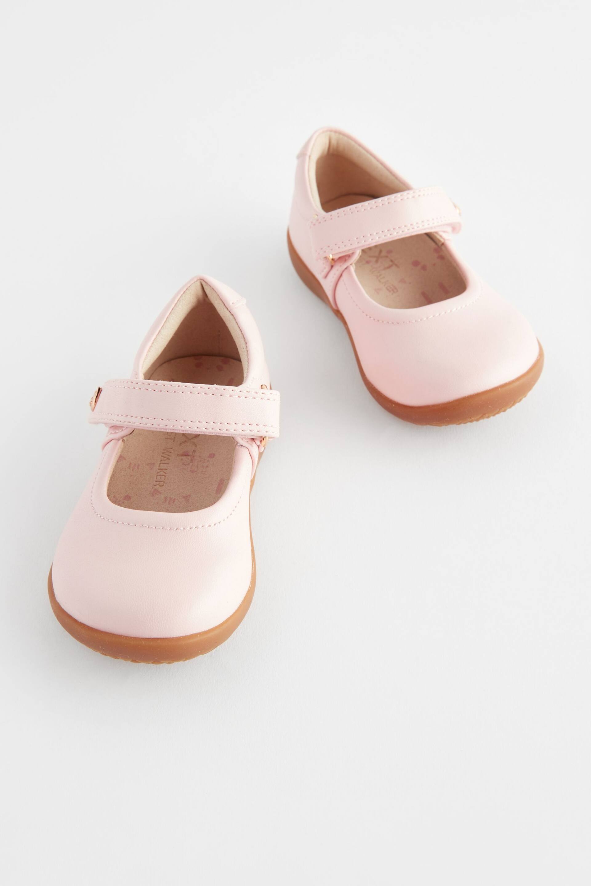 Pink Wide Fit (G) First Walker Mary Jane Shoes - Image 1 of 6