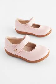 Pink Wide Fit (G) First Walker Mary Jane Shoes - Image 6 of 6