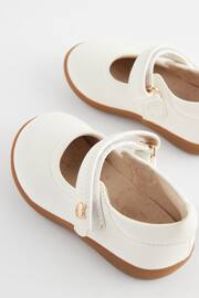 White Wide Fit (G) First Walker Mary Jane Shoes - Image 3 of 5