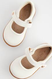 White Wide Fit (G) First Walker Mary Jane Shoes - Image 4 of 5