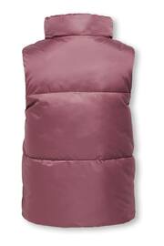 ONLY KIDS Pink 2 Tone Reversible Padded Quilted Gilet - Image 2 of 3