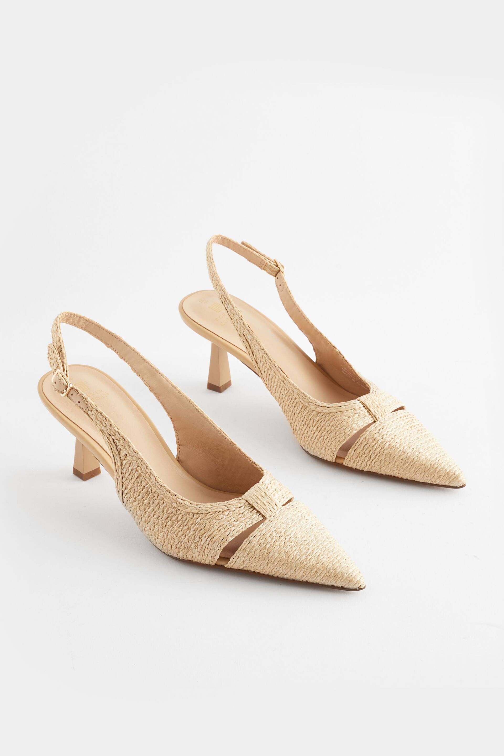 Natural Forever Comfort® Cut Out Slingback Heels - Image 4 of 10