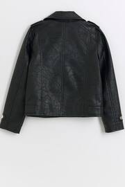 River Island Black Girls Biker Jacket - Image 2 of 4