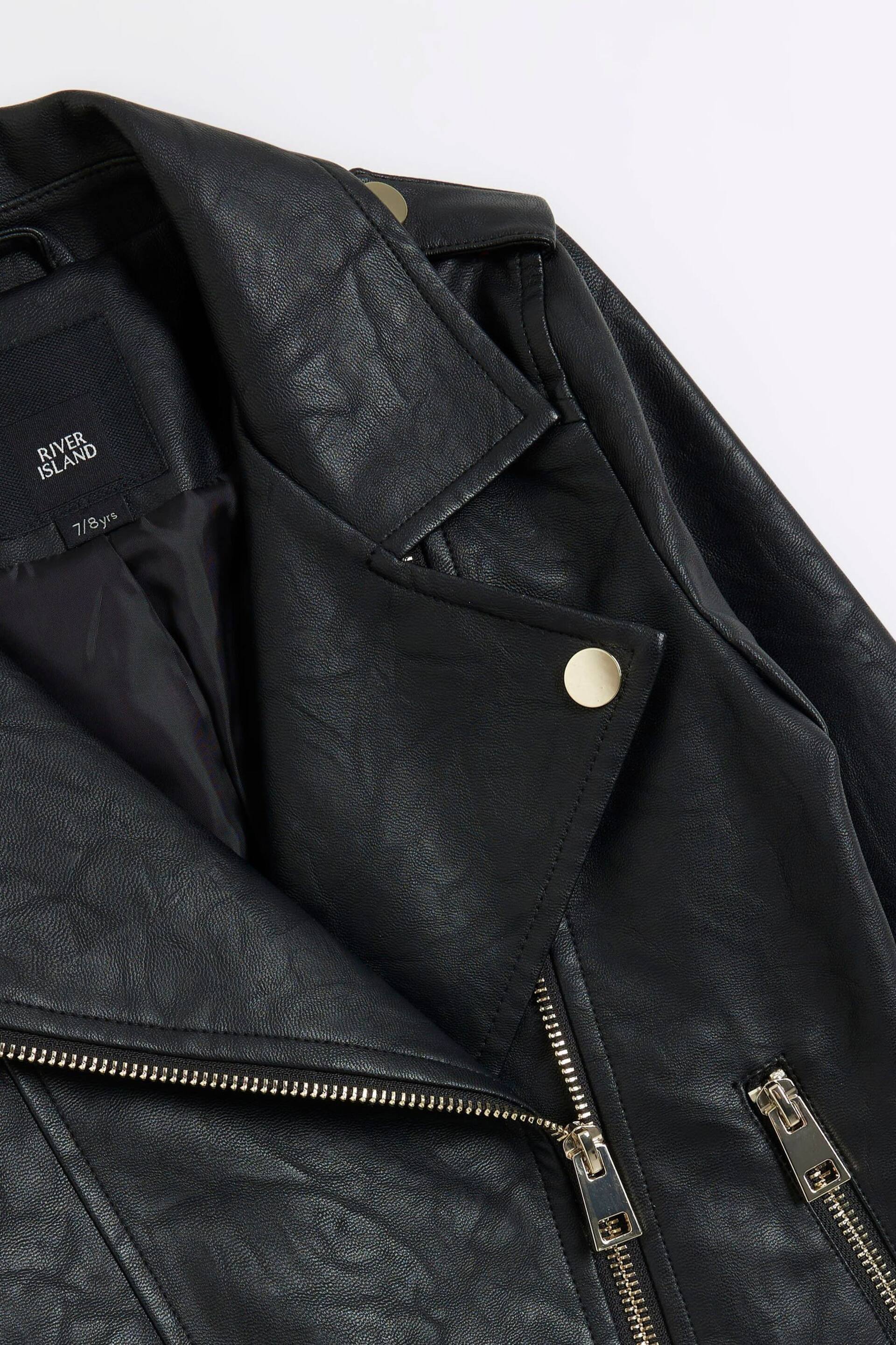 River Island Black Girls Biker Jacket - Image 4 of 4