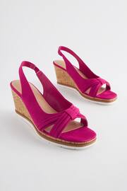 Pink Regular/Wide Fit Forever Comfort® Bow Cork Wedges - Image 1 of 5