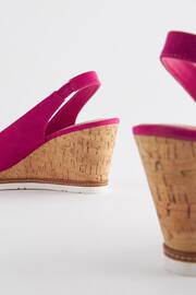Pink Regular/Wide Fit Forever Comfort® Bow Cork Wedges - Image 3 of 5