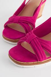 Pink Regular/Wide Fit Forever Comfort® Bow Cork Wedges - Image 5 of 5