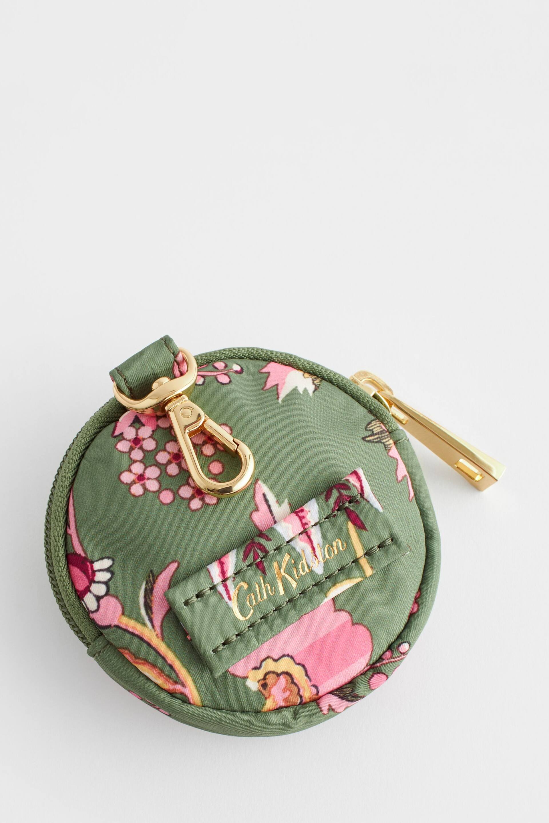 Cath Kidston Green Floral Round Coin Purse - Image 1 of 5