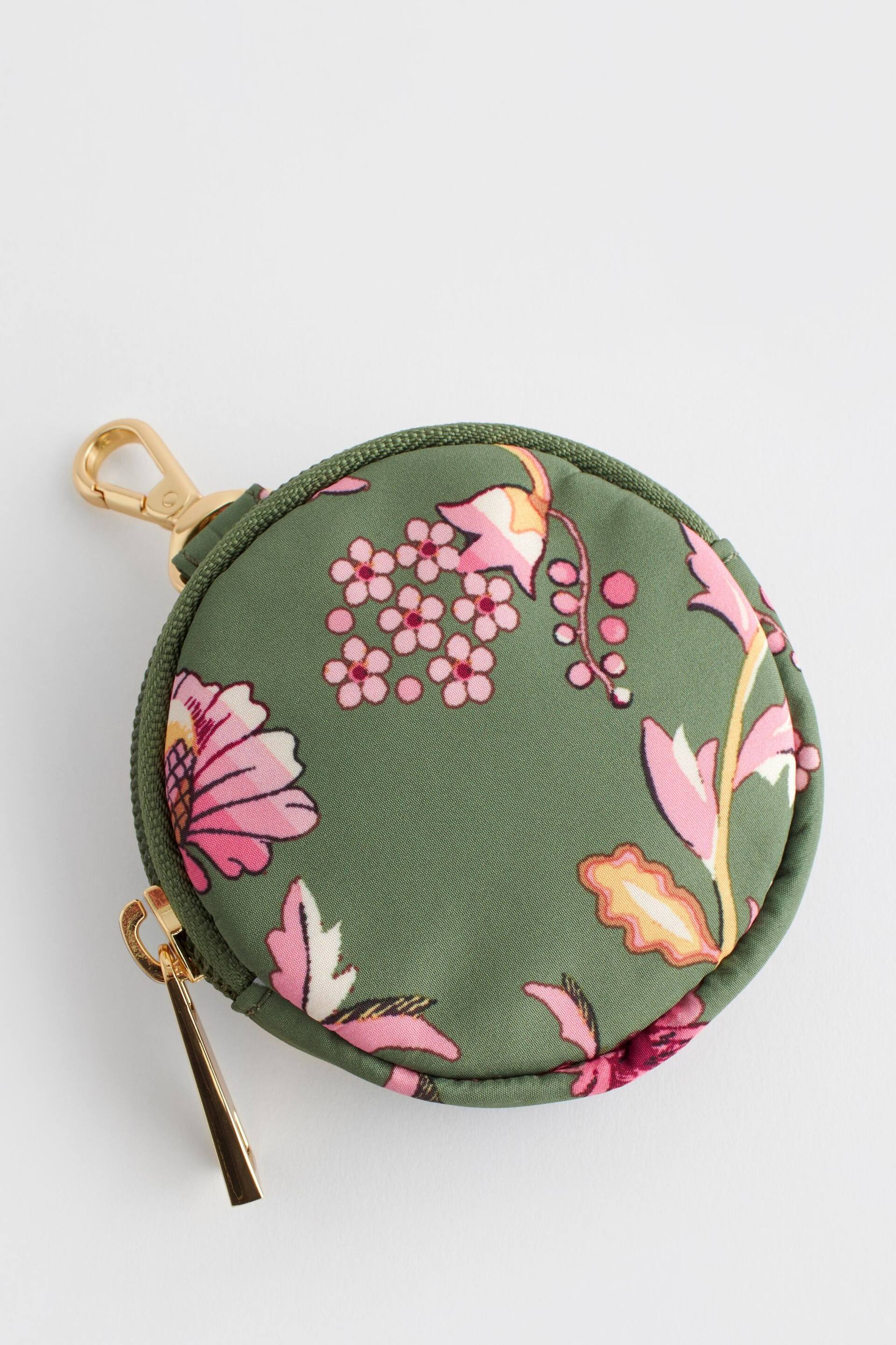 Cath Kidston Green Floral Round Coin Purse - Image 2 of 5