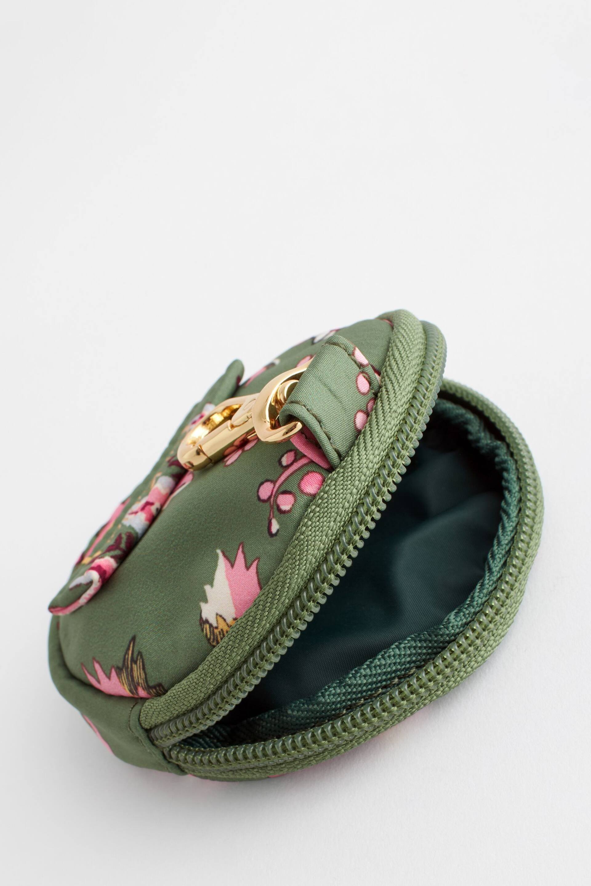 Cath Kidston Green Floral Round Coin Purse - Image 5 of 5