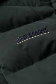 Superdry Green Hooded Microfibre Sports Puffer Jacket - Image 5 of 6